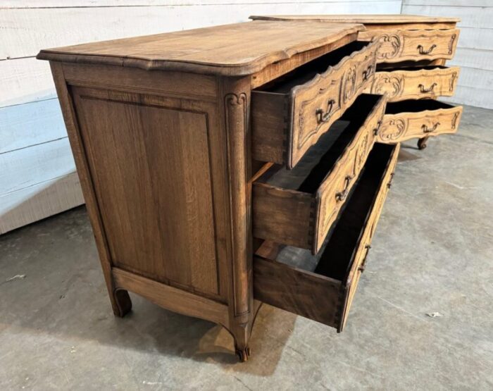 french bleached oak chests of drawers 1920s set of 2 3005