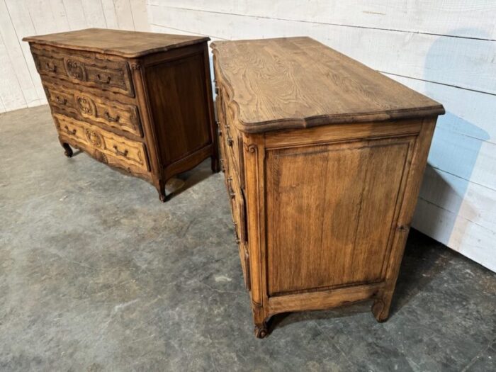 french bleached oak chests of drawers 1920s set of 2 7804