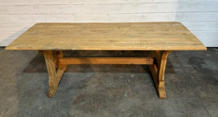 french bleached oak farmhouse dining table 1925 3573