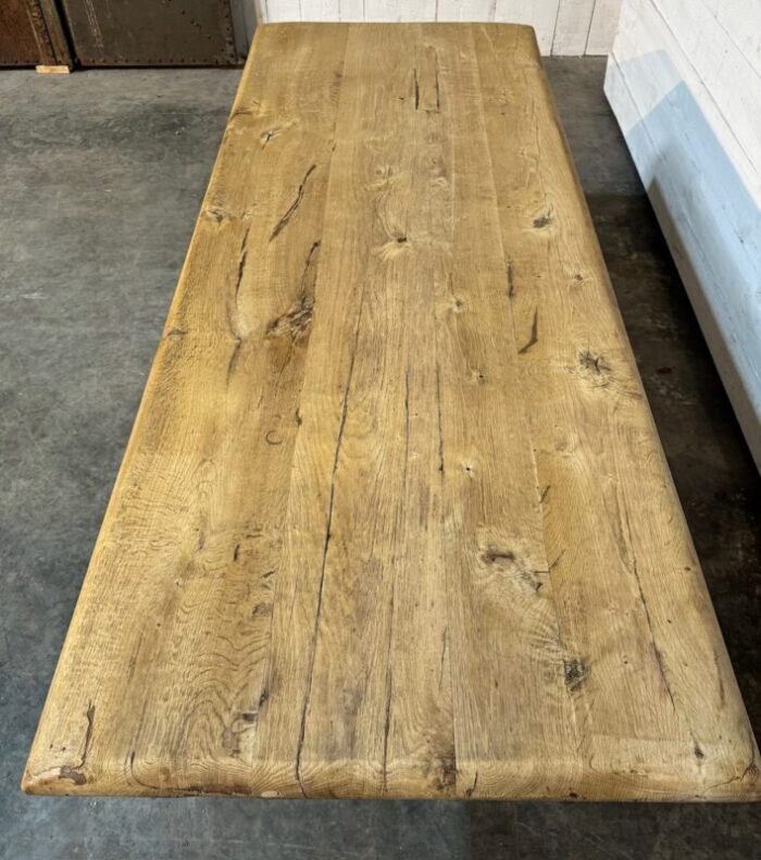 french bleached oak farmhouse dining table 1925 4514