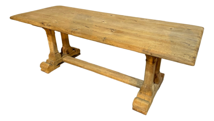 french bleached oak farmhouse dining table 1925 6086