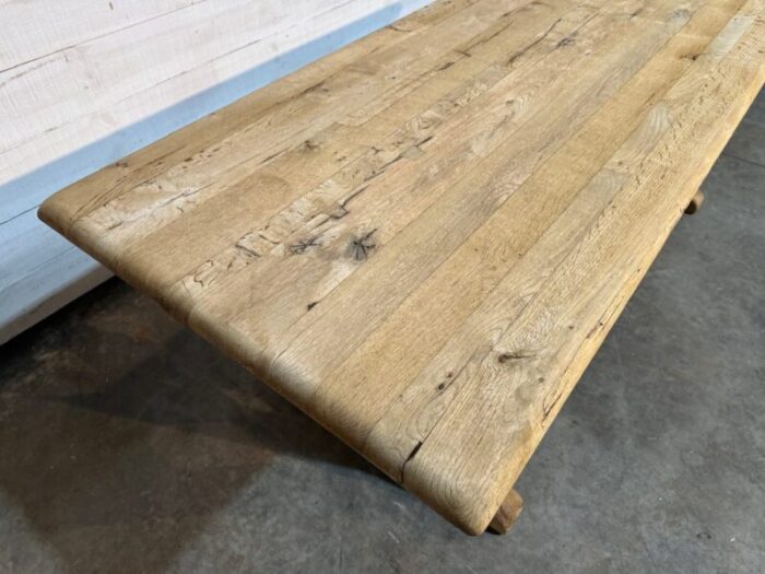 french bleached oak farmhouse dining table 1925 7896