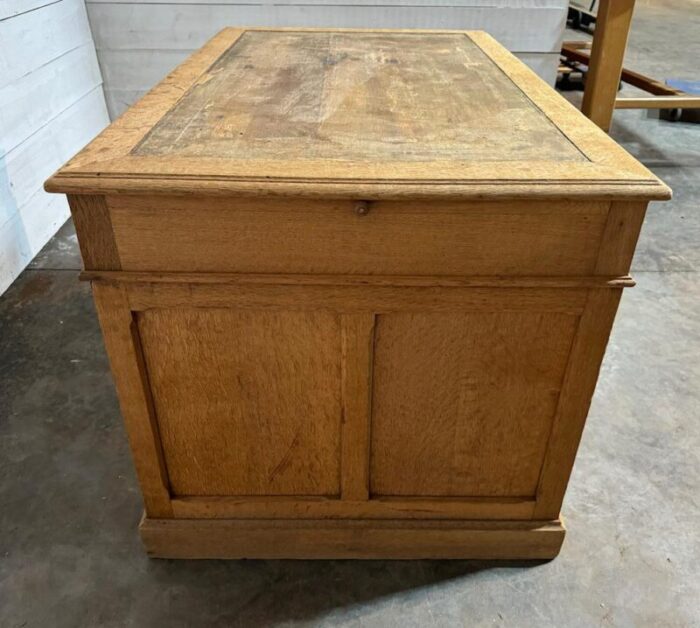 french bleached oak pedestal desk 1880s 0601