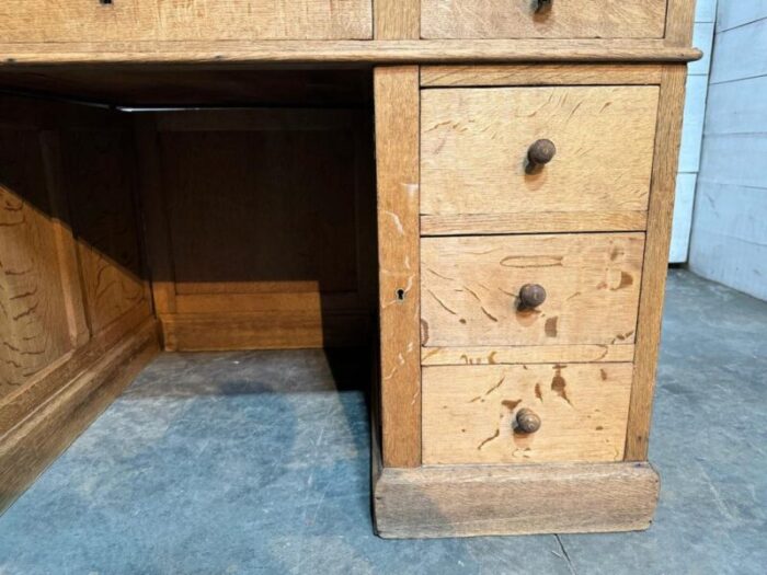 french bleached oak pedestal desk 1880s 4319