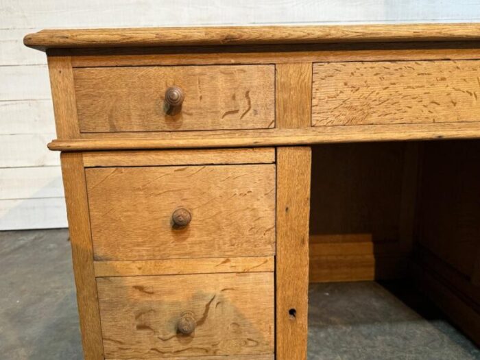 french bleached oak pedestal desk 1880s 7617