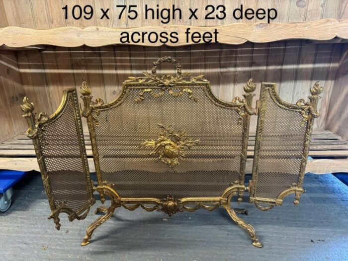 french brass fire screen from rolls royce 1895 8265