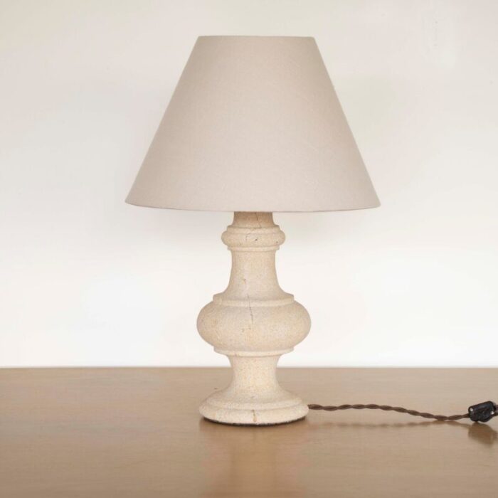 french carved limestone table lamp 1858