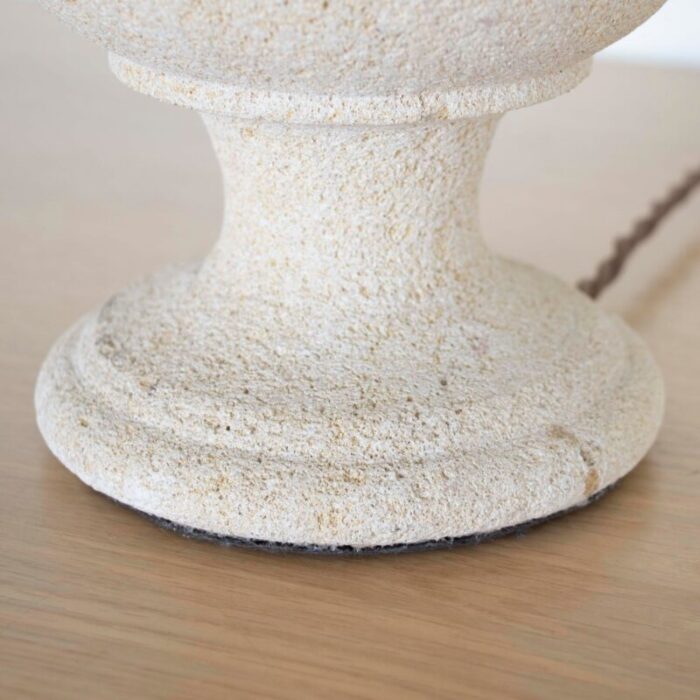 french carved limestone table lamp 3336