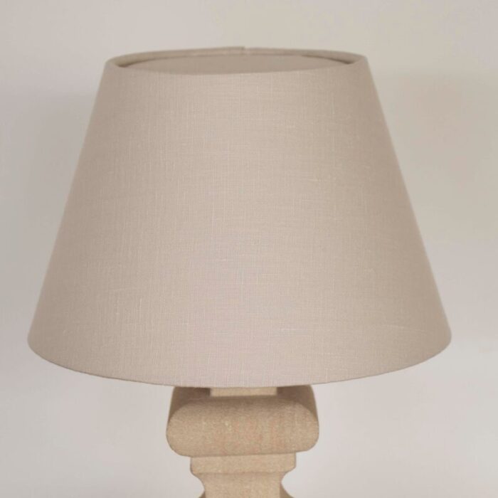 french carved limestone table lamp 3574