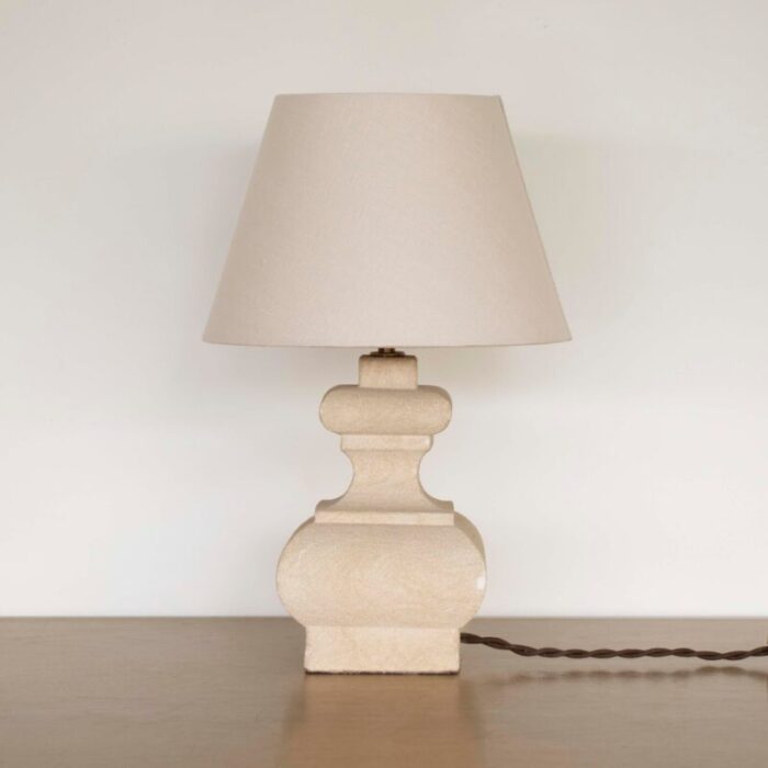 french carved limestone table lamp 4291