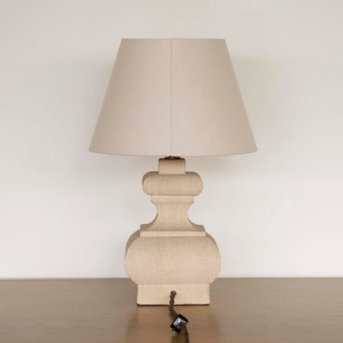 french carved limestone table lamp 5131