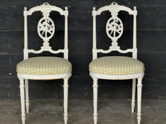 french chairs 1900s set of 2 0437