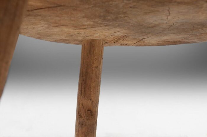 french chopping block or side table in full wood 1850s 0514