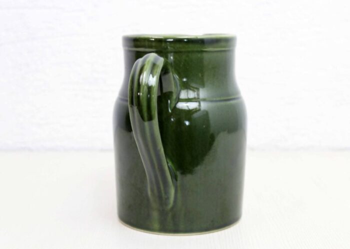 french enamelled stoneware pitcher from digoin 1960s 7