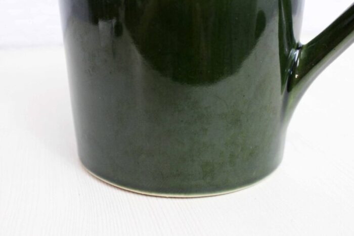 french enamelled stoneware pitcher from digoin 1960s 9