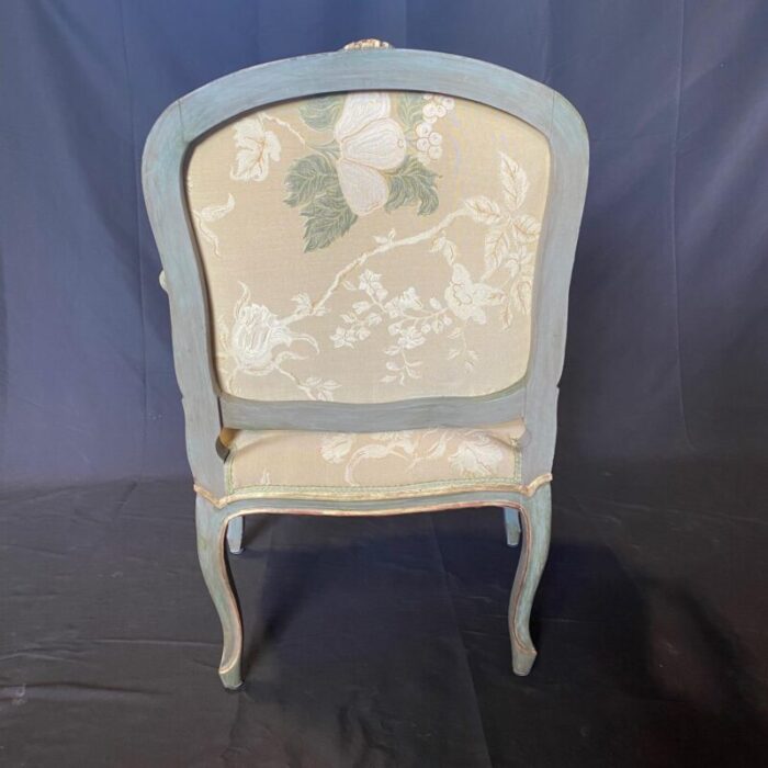 french louis xv painted sofa and two fauteuils parlor set of 3 0828