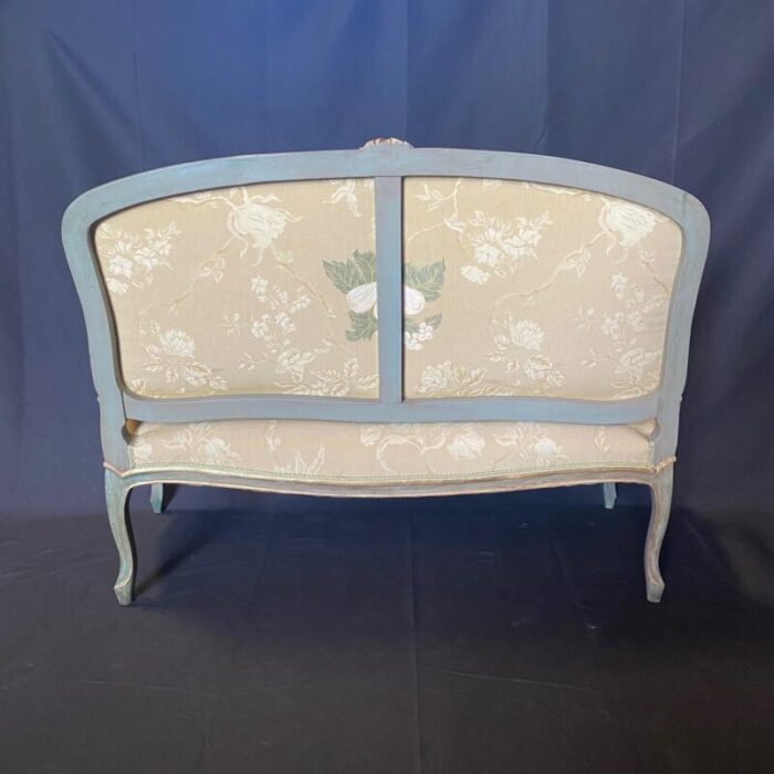 french louis xv painted sofa and two fauteuils parlor set of 3 8191