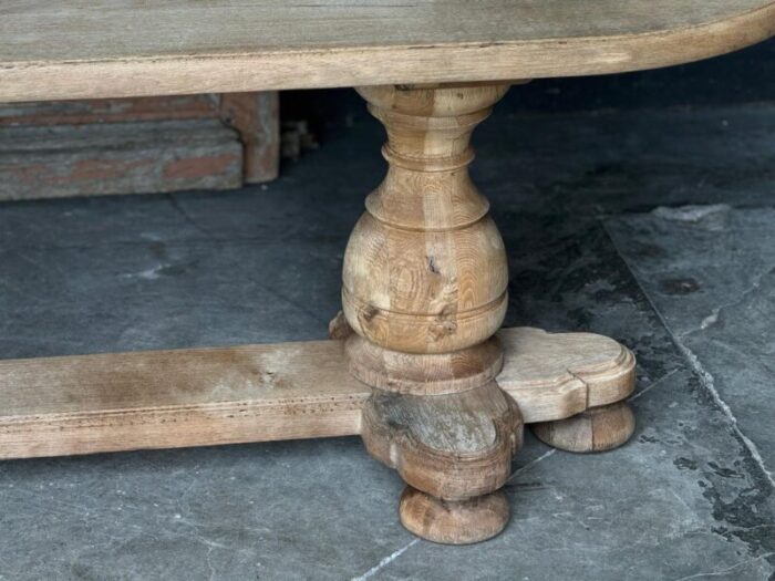 french monastery bleached oak dining table 1925 4023