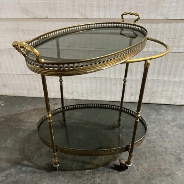 french oval cocktail trolley 1930s 2688