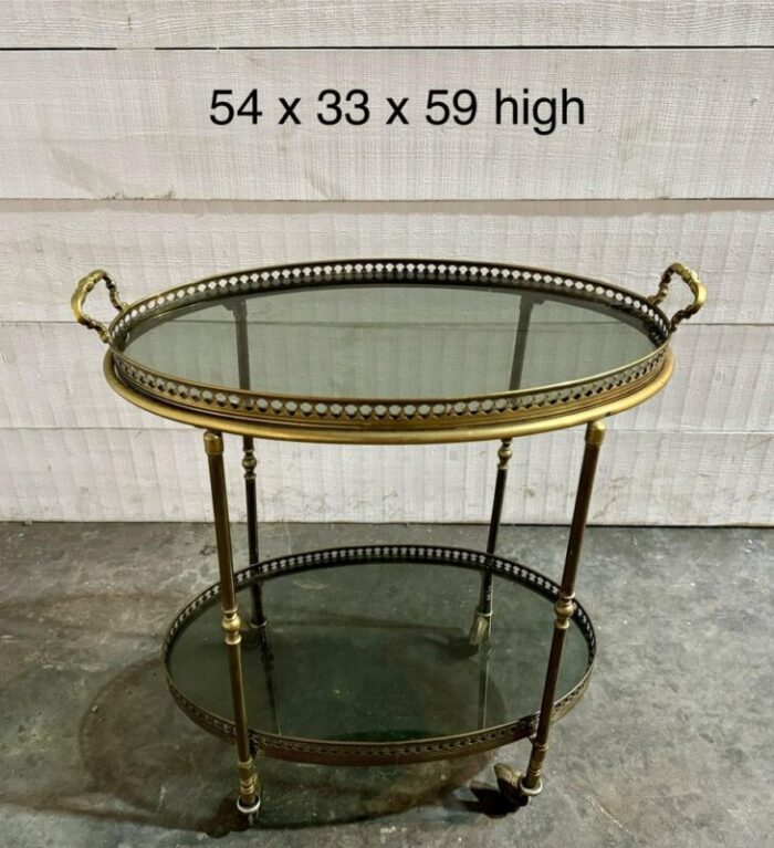 french oval cocktail trolley 1930s 2859