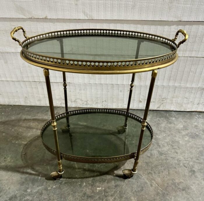 french oval cocktail trolley 1930s 6802