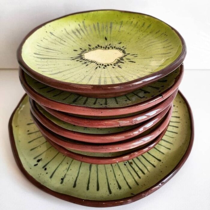 fruit collection kiwi plates by federica massimi set of 4 10