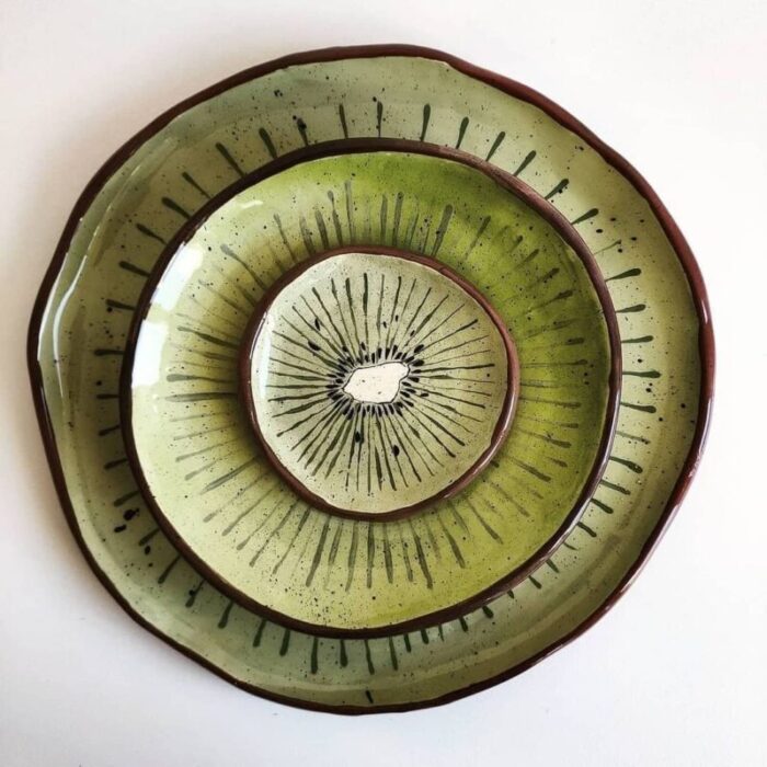 fruit collection kiwi plates by federica massimi set of 4 2