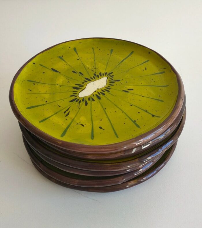 fruit collection kiwi plates by federica massimi set of 4 8