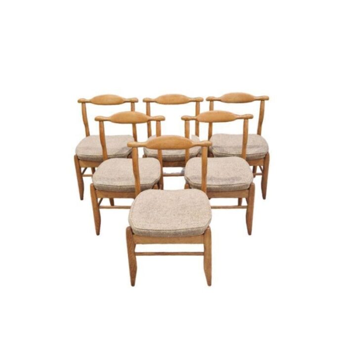 fumay chairs attributed to guillerme et chambron for vous maison france 1970s set of 6 9080