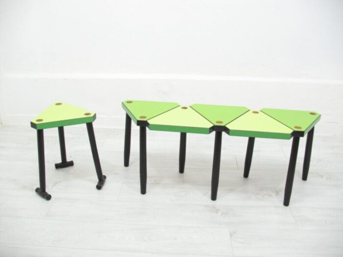 geometric side tables 1990s set of 2 0533