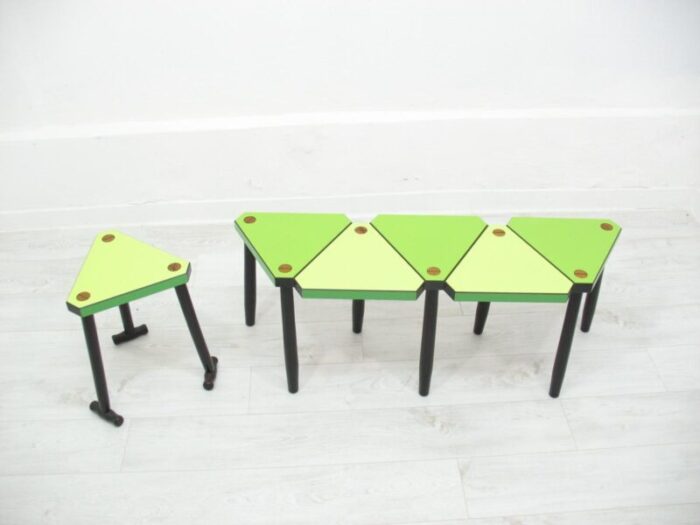 geometric side tables 1990s set of 2 2805