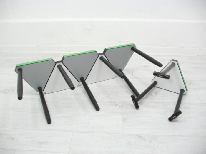 geometric side tables 1990s set of 2 5697