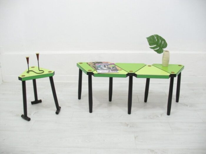 geometric side tables 1990s set of 2 6798