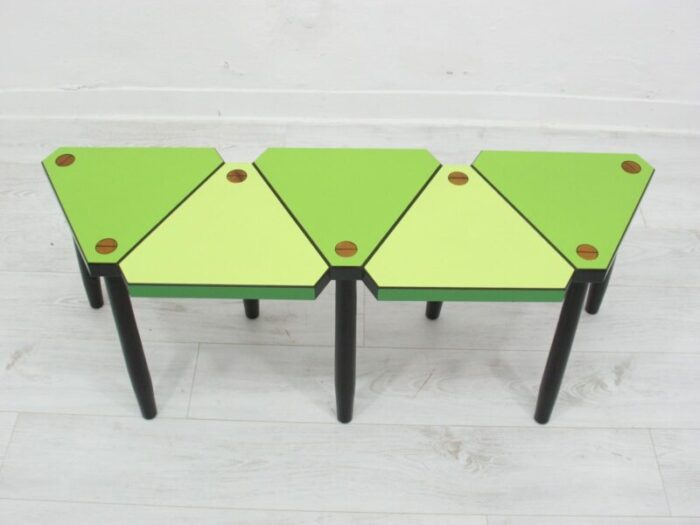 geometric side tables 1990s set of 2 7433