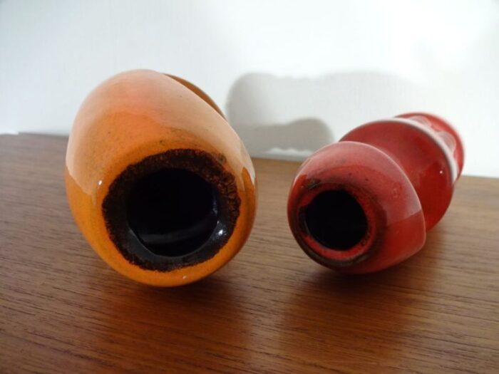 german ceramic vases from pan keramik 1970s set of 2 10