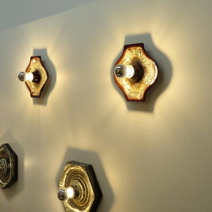 german ceramic wall lights 1960 1029