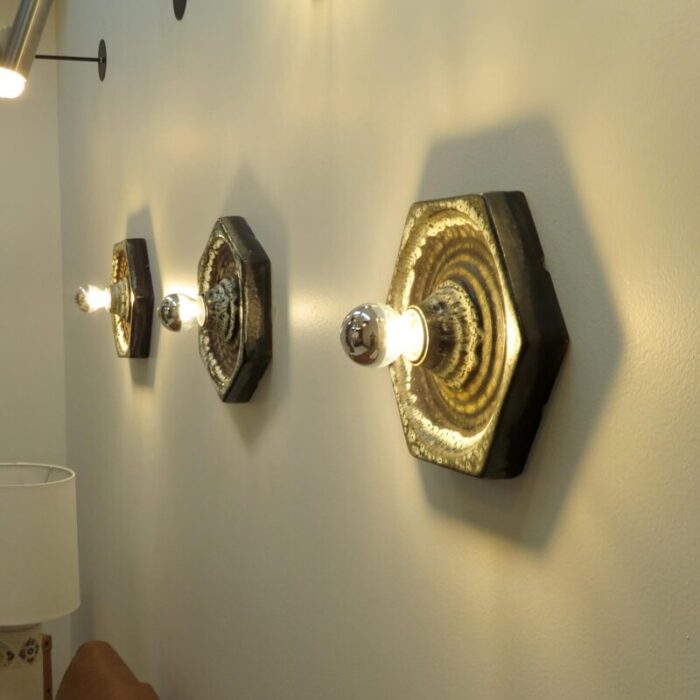 german ceramic wall lights 1960 4832