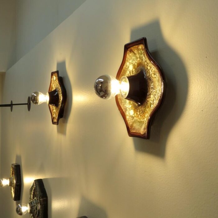 german ceramic wall lights 1960 5868