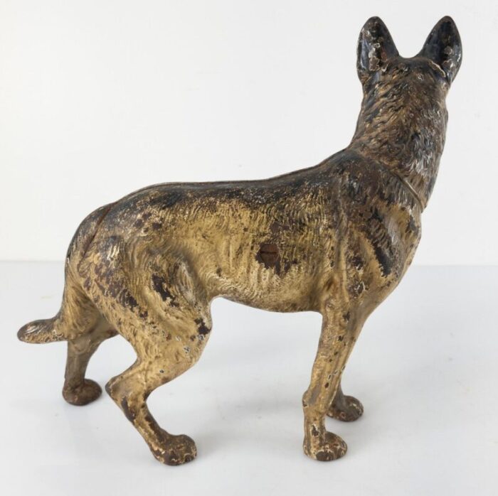 german shepherd dog doorstop figure in cast iron 5