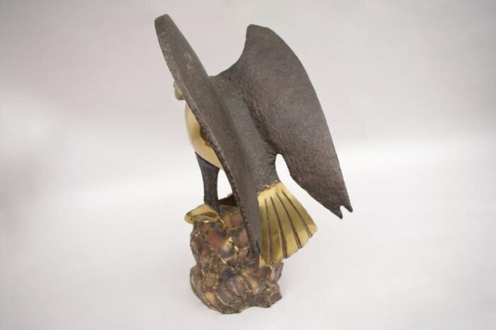 gilt brass eagle sculpture by daniel chassin 1990s 3