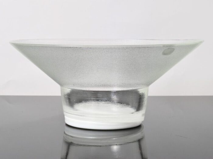 glass bowl by jiri suhajek for crystalex novy bor 1980s 2