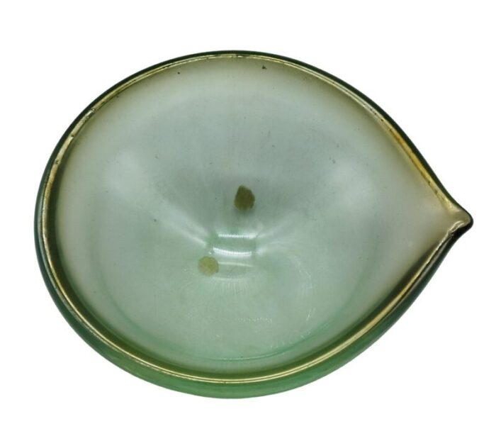 green iridescent and acid murano glass centerpiece from ivr mazzega 1950s 2