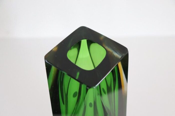 green murano glass vase by flavio poli for a mandruzzato 1960s 6774