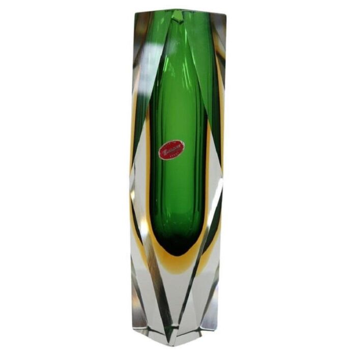 green murano glass vase by flavio poli for a mandruzzato 1960s 9163