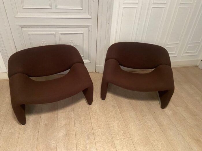 groovy armchairs by pierre paulin for artifort 1960s set of 2 2065