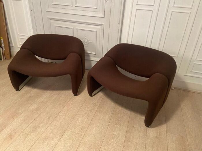 groovy armchairs by pierre paulin for artifort 1960s set of 2 8030