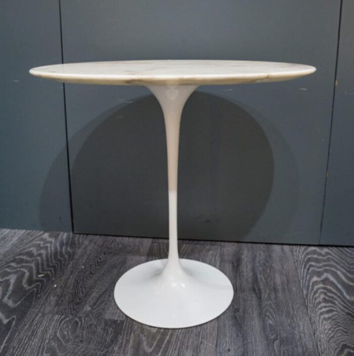 gueridon in oval marble by eero saarinen 1960 6598