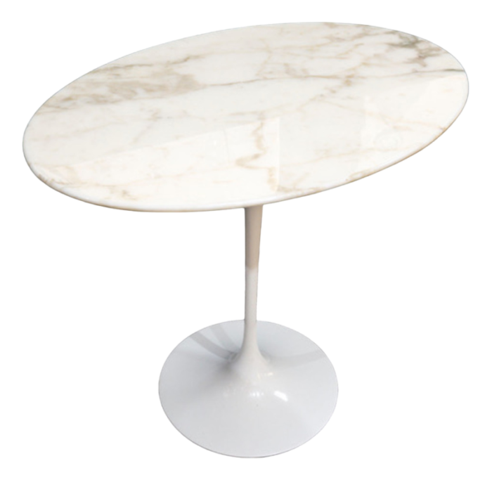 gueridon in oval marble by eero saarinen 1960 6794