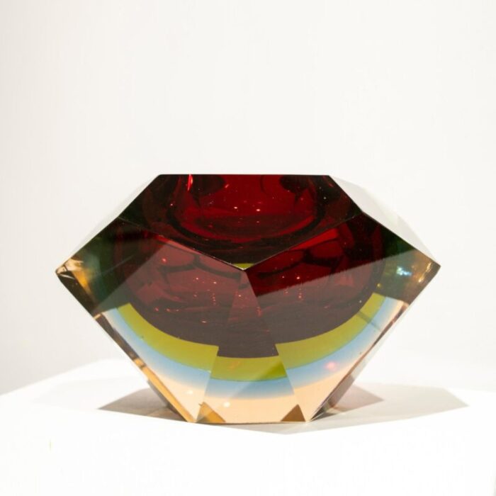 hand crafted red murano vase by flavio poli 1970 8