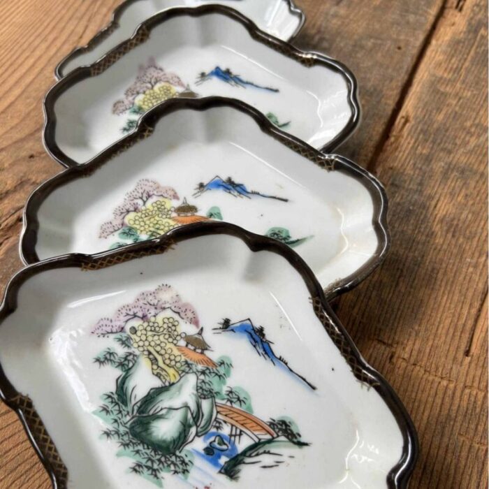 hand painted porcelain bowl 1920s set of 7 5